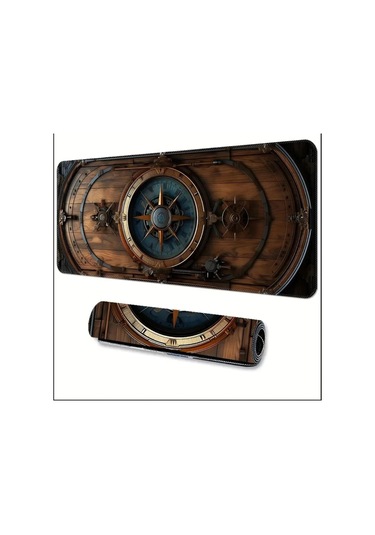 Sge Teknoloji 90x40 Cm Denizci Dümen Tasarımı Kaydırmaz Taban Speed Yüzey Oyuncu Mouse Pad Gaming
