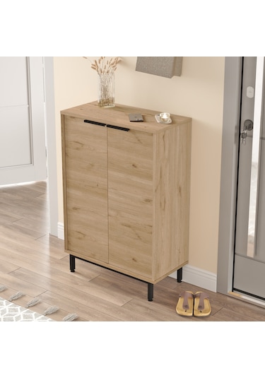 Robin Home Rio Ayakkabılık Metal Ayaklı 5 Raflı Sepet Kahverengi