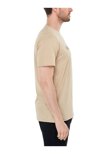 Columbia CSC M Basıc Bıg Logo Brushed SS Tee Erkek Tişört Bej CS0 Ekru