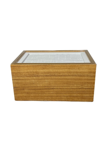 Mimoza Ahşap Masaüstü Yatay Peçetelik Afrika Ceviz 24 Adet