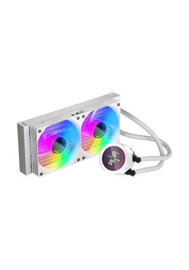 1st Player Thunderstorm Ts4 240mm Beyaz Argb Dijital Sıcaklık Göstergeli Am5, Am4 / Lga 1851, 1700 İ
