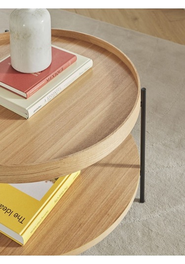 Renee, Yuvarlak Modern Orta Sehpa, Natural