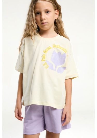 U.s. Polo Assn. Kız Çocuk Sarı Şort Takım Us2094 Sarı