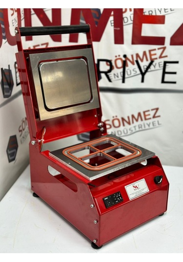 Sönmez Manuel Kase Kapatma 4 Gözlu Tabak Kapatma Makinesi Red