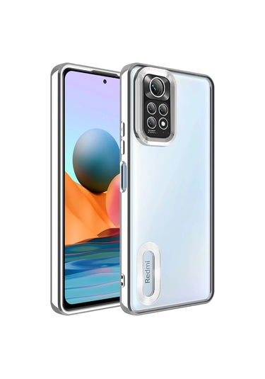 Xiaomi Redmi Note 11s Global Kılıf Kamera Korumalı Logo Gösteren Zore Omega Kapak