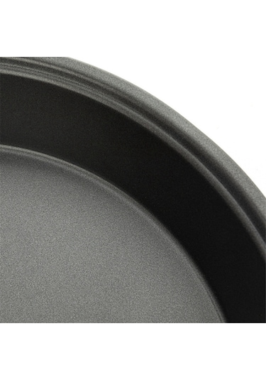 Yuvarlak Pizza Kalıp Plakası Pizza Tavası Pişirme Kalıbı Tepsisi 8ın Siyah Siyah