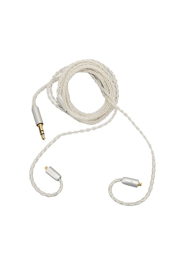 Konesam Mmcx'den 3.5mm'ye Gümüş Kaplı Bakır Kulaklık Kablosu, 8 Iplik Örgü, Shure Se425/se535/se846, Ue900, W80, Es60, Am Pro30 Uyumlu, 120cm, Ses Kalitesi Artırıcı