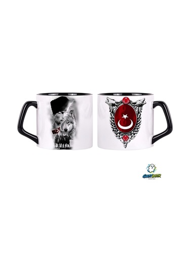 Atatürk Ve Bozkurt Kupa Bardak Tek Adet 0627 Çok Renkli