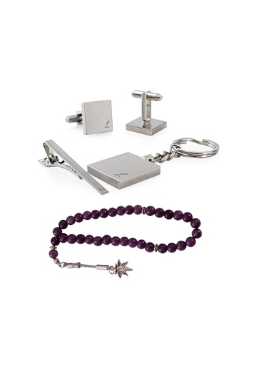 Zekupp L Harfli Kol Düğmesi. Anahtarlık. Kravat Tutucu ve Tespih.