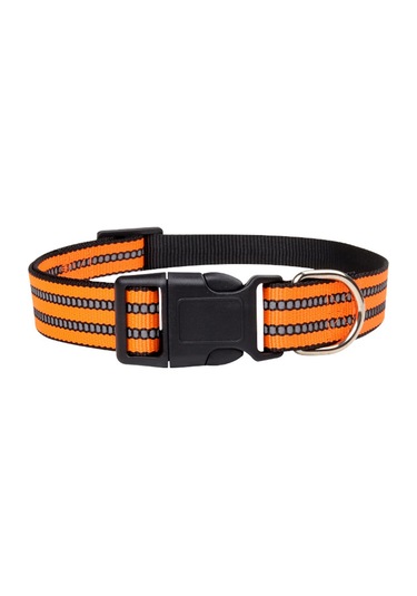 Geeroyoo "yansıtıcı Nylon Köpek Tasması - Ayarlanabilir Ve Rahat, Orta/büyük Boy Köpekler İçin" Turuncu