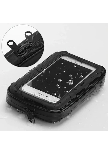 Xuweiwei Her Türlü Telefona Uygun Motosiklet Gidon Tutucu Dikiz Aynası Yağmurluklu 360 Derece Döner Büyük Boy -