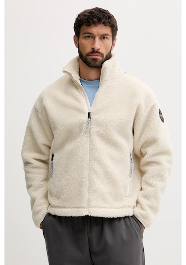 Napapijri T-fiemme Erkek Polar Ceket-30432 Beyaz