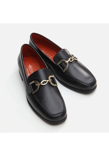 Hotiç Hakiki Deri Siyah Kadın Loafer 01ayh291750a100 Siyah