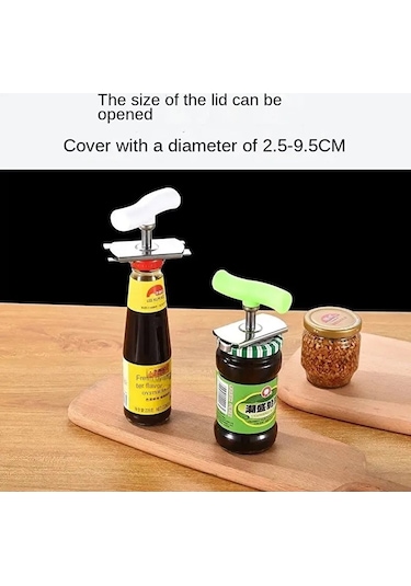 Oi Paslanmaz Çelik Hızlı Şişe Açacağı Ayarlanabilir Konserve Açacağı Gözlük Konserve Kapağı Açacağı Mutfak Aletleri Beyaz