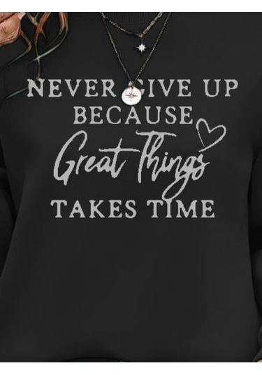 Kadın Uzun Kollu Yuvarlak Yaka Iki Iplik Şardonlu Bluz Siyah