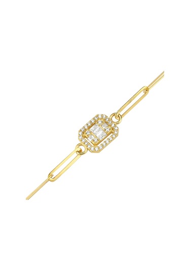 Altınsepeti Baget Taşlı Altın Tasarım Bileklik As415Bl Altınsepeti Sarı Altın