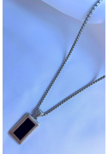 El İşçiliği Paslanmaz Çelik Zincir Erkek Kolye Metalik