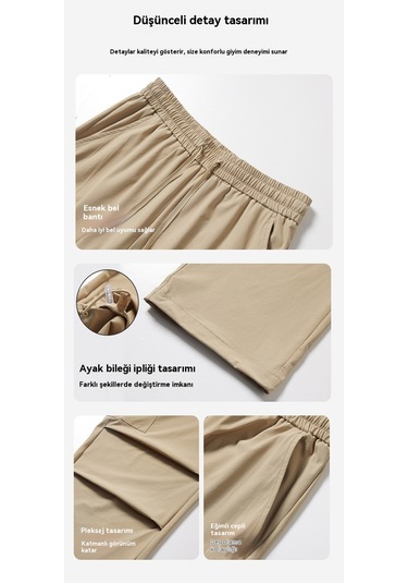 Erkekler İçin Yazlık Rahat Geniş Paça Tulum Koyu Gri