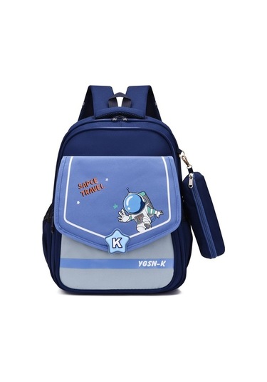 Karikatür Çocuk Sırt Çantası Erkek Ve Dişi Sırt Çantası Öğrenci Okul Çantası G30mpv Mavi