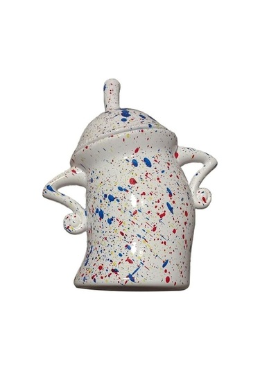 Novahub Çok Renkli Tutumlu Teneke Kutu, Sevimli Şımarık Saklama Kabı, Eğlenceli Seramik Masaüstü Süsleri, Hava Geçirmez Kapaklı Gıda Saklama Kavanozu Çok Renkli