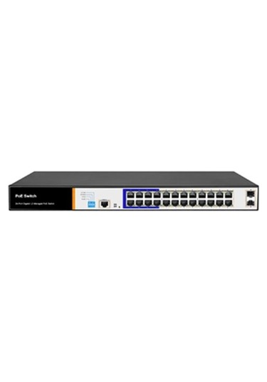 Tiandy YPS-3024G-2SFP-L2 24 Port Gigabit Poe 2 Port Gigabit SFP Layer2 Yönetilebilir AI POE Switch