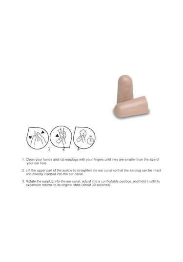 Vkemall Mack's 5 Çift Köpük Gürültü Engelleme Kulaklık: Uyku, Çalışma, Seyahat İçin Profesyonel 30db Zırhlama - Şampanya Rengi