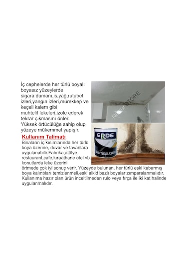 Erde İs Örtücü 0.15Lt=0,30Kg-Tüm Rutubet-İs-Yağ Lekelerini Kapatı