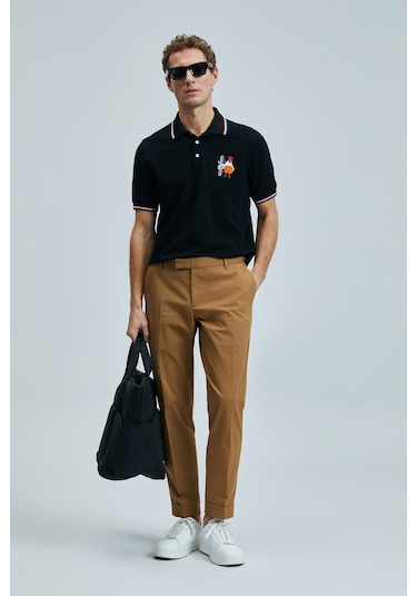 Lufian Sansa Smart Erkek Polo Tişört Siyah Siyah 111040218100100 SIYAH