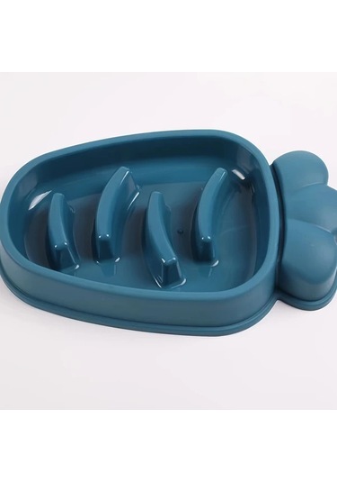 Elmpaly Pembe Kedi Yavaş Yemek Kabı, Kaymaz Tasarım, Dayanıklı Plastik Mama Ve Su Kabı