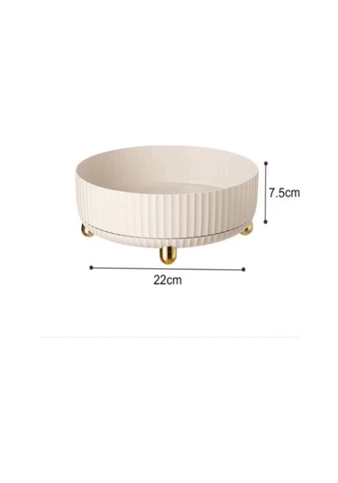 Yuntech01 Döner Organizer: Çeşitli Kullanim Alanli Gözaltı, Kozmetik, Baharat Ve Gereç Depolama Tepsisi Beyaz