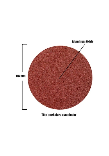 100 Adet Cırt Zımpara Spiral Avuç İçi Taşlama 115 mm Harman Paket