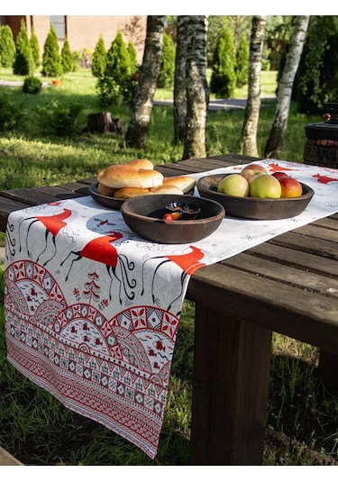 Leohome Rus Koleksiyonu Köçe Rus Havlusu 449723354 Beyaz