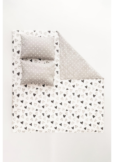 Soley Mix & Match Lover %100 Pamuk Çift Kişilik Nevresim Seti Beyaz