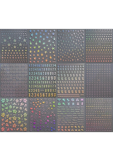 6 Adet/takım Parlak Yansıtıcı Tırnak Etiket Altın Gümüş Aurora Dalga Hatları 3d Kendinden Yapışkanlı Nail Art Çıkartması Tasarım Manikür Aracı Neo Krom