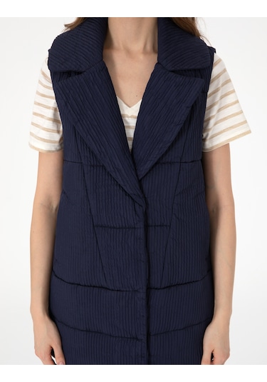 Pierre Cardin Kadın Lacivert Mont Yelek 50300928-vr033