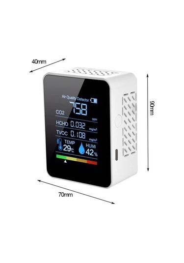 Triline Dijital 5in1 Hava Dedektörü Hava Kalite Ölçüm Cihazı