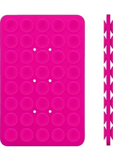 Goldenqian Çift Taraflı Silikon Vantuz Cep Telefonu Fikstürü İçin Vantuz Yapışkanlı Silikon Kauçuk Enayi Ped Sabit Ped Rose Red-1pc Rose Red-1pc