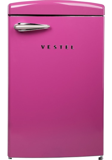 Vestel Retro SB14111 122 L Statik Buzdolabı Pembe