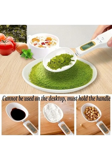 Pazly Elektronik Kaşık Ölçeği Ev Terazi 500 Gr/0,1 Mavi Mavi Led Mavi