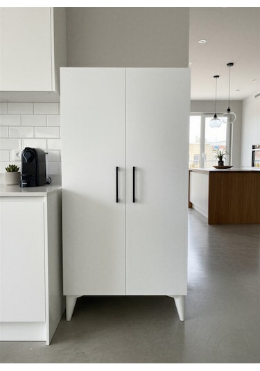 Aruat 4 Raf'lı Çok Amaçlı Kullanım Sunan Kapaklı Dolap 35 110 Beyaz