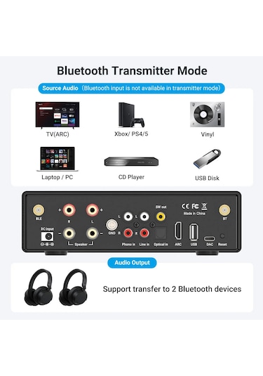 Arylic B50 Bluetooth Stereo Amfi Ses Vericili