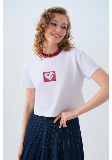 Loft Kadın Tişört Lf2039226 Beyaz