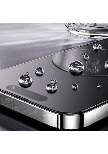 Baseus Crystalline Apple iPhone 15 Pro Max Uyumlu Privacy Cam Ekran Koruyucu