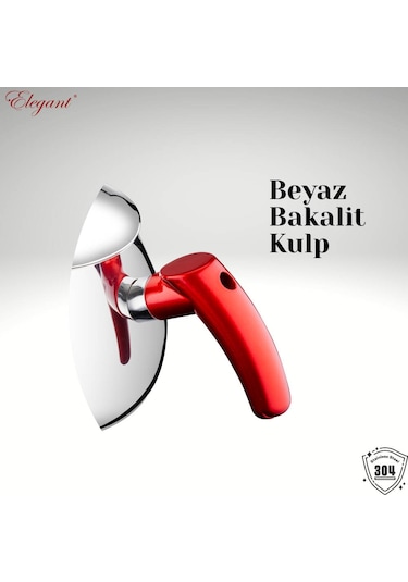 Küre Aile Boy Bakalit Kulplu Çaydanlık Takımı - Kırmızı Kırmızı