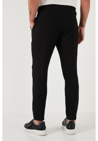 Buratti Streç Regular Fit Normal Bel Düz Paça Jogger Erkek Pantolon Cf25617953 Siyah