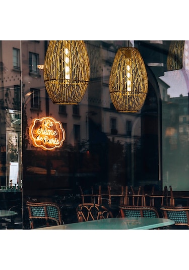 Rattan Sarkıt Bambu Avize: Moonlight