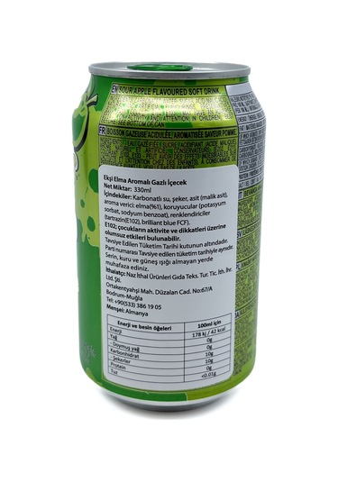 Warheads Sour Green Apple Soda - Ekşi Elma Aromalı Gazlı İçecek 330ml