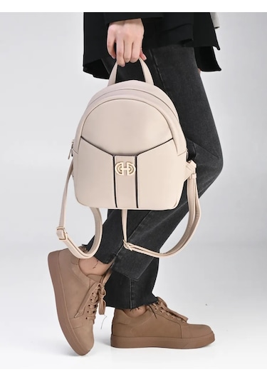 Daniele Patrici Şehir A5 Deri Sırt Çantası 210533362 Bej