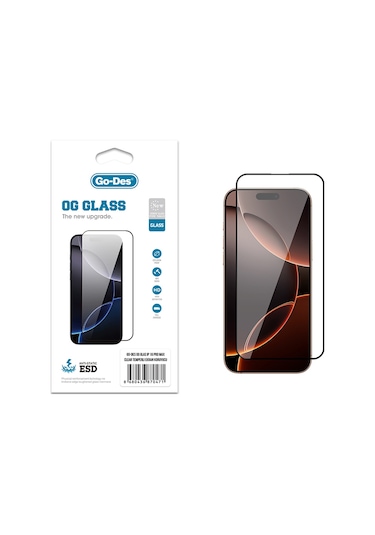 Nihcase Apple Uyumlu iPhone 16 Pro Max Godes Og Glass Antistatik Temperli Cam Ekran Koruyucu