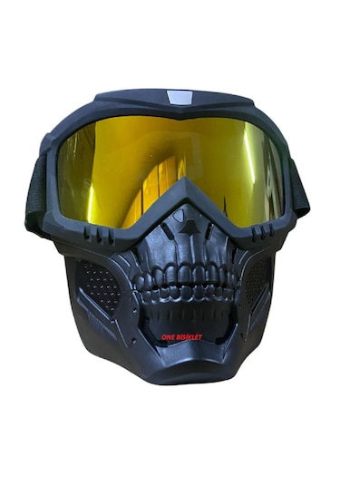 Tex Jet Maske Kask Maskesi Kuru Kafa Yüz Maske Gold